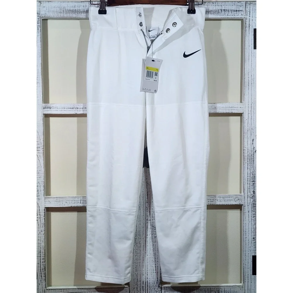 Nike Kids Baseball Pants White AA9804-100 Size Small NWT Athletic Trousers